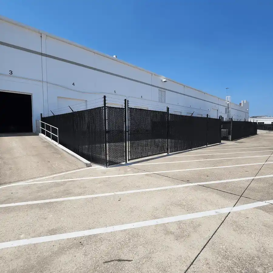 Black vinyl chain link fence Katy TX