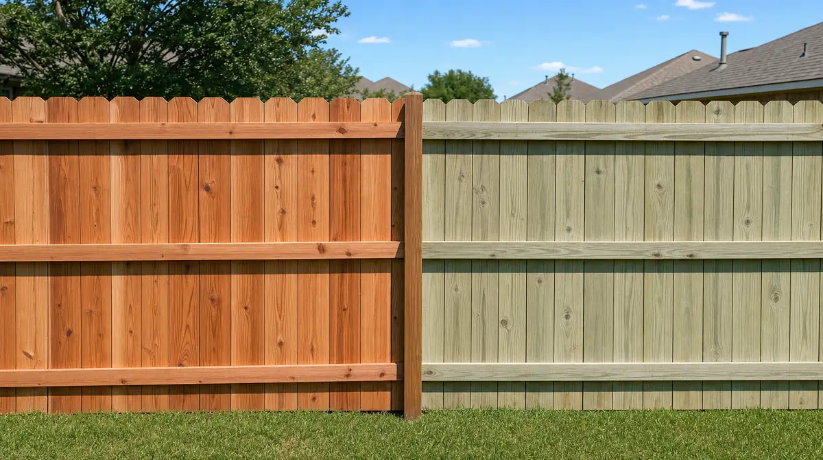 Pressure Treated Wood vs Cedar Fence in Houston, TX: Which Is Better?