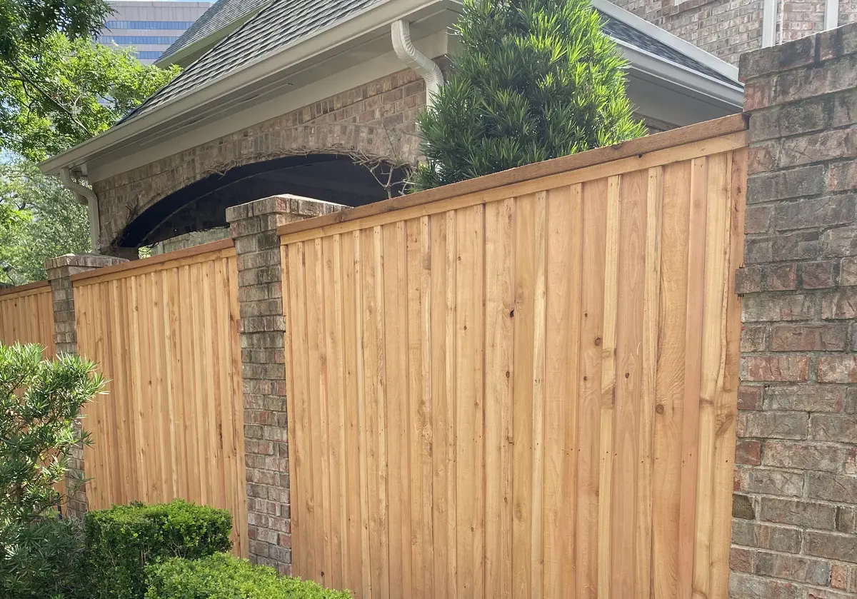 Batten board cedar fence installed by Griffin Fence Houston TX