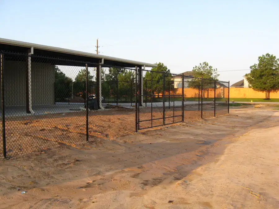 Driveway gate with access control by Griffin Fence